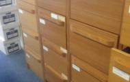 oak veneer 4 drawer filing cabinet used basingstoke newbury