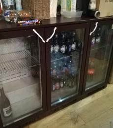 used lec 3 door glass fronted bottle fridge surrey berks