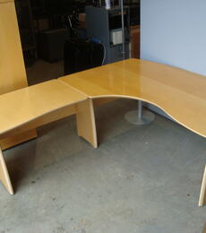 verco exec corner desk with return maple veneer reading newbury berkshire 