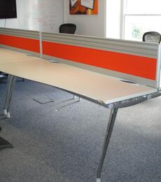 herman miller 2000mm white wave desk two man pod newbury