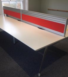 herman miller 4 man white workstation newbury berks 