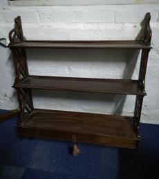 used traditional style wall mounted shelving unit with drawers newbury berks